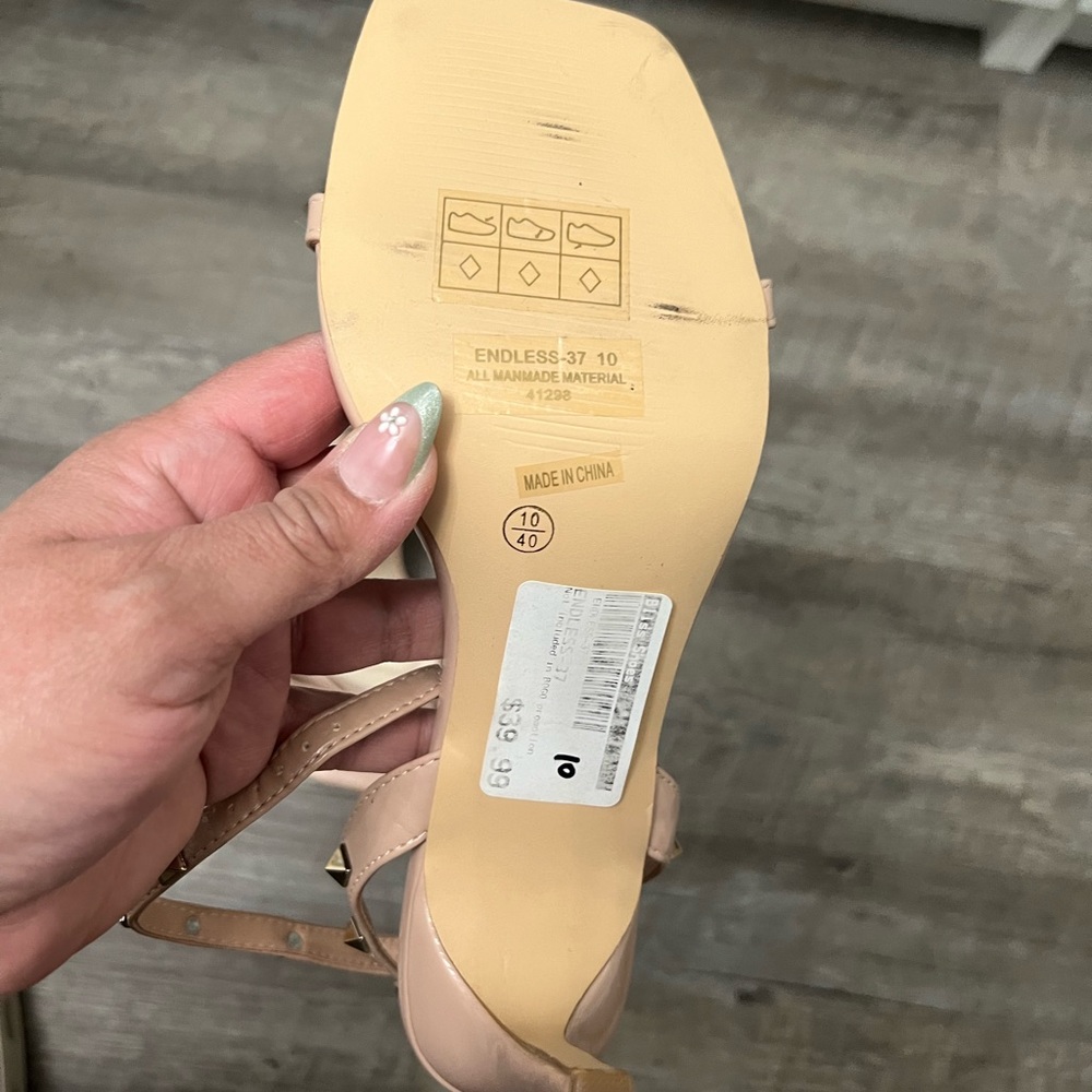 Anne Michelle Nude Strappy Heels - Picture 3 of 5